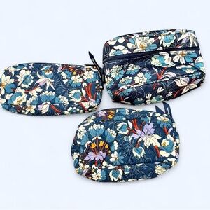 Vera Bradley Floral Print Cosmetic Bags Set